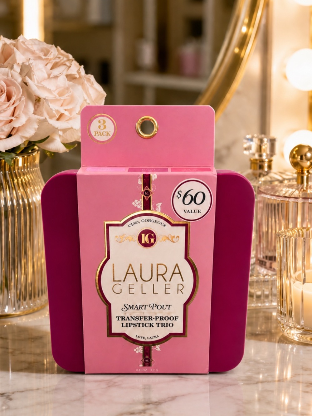 Laura Geller Lipstick Trio - Smart Pout - Transfer Proof